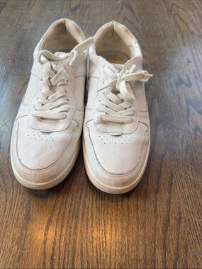 Madewell  Men's White Leather Sneakers - Classic Low-Top